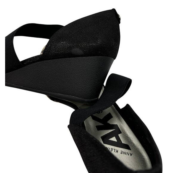 ANNE KLEIN Women’s NEW Tara Natural/Black Wedge Heels Shoes | Size 6.5 - Picture 4 of 5